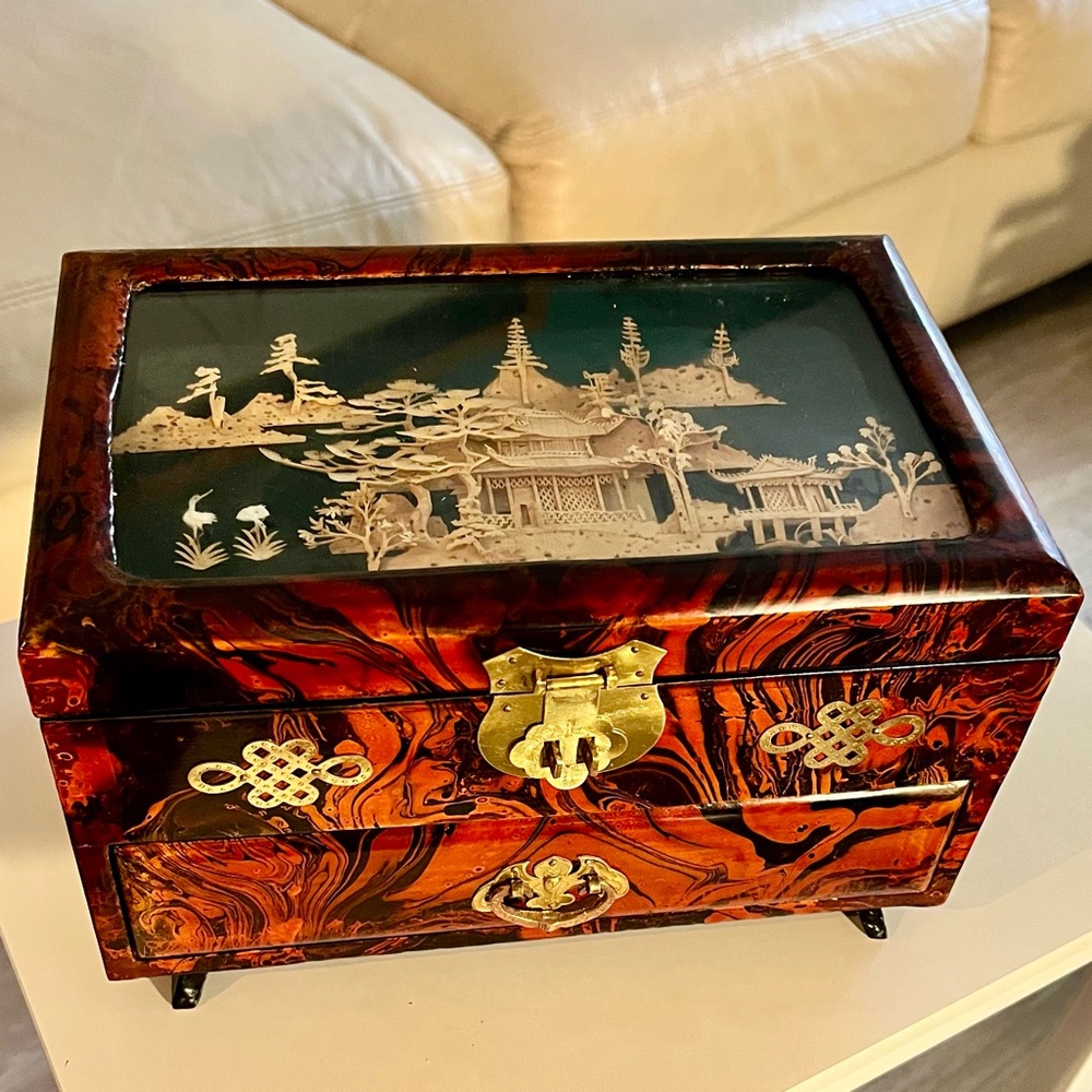 Jewelry Box East Asian Cork Art Ruanmu Hua Design